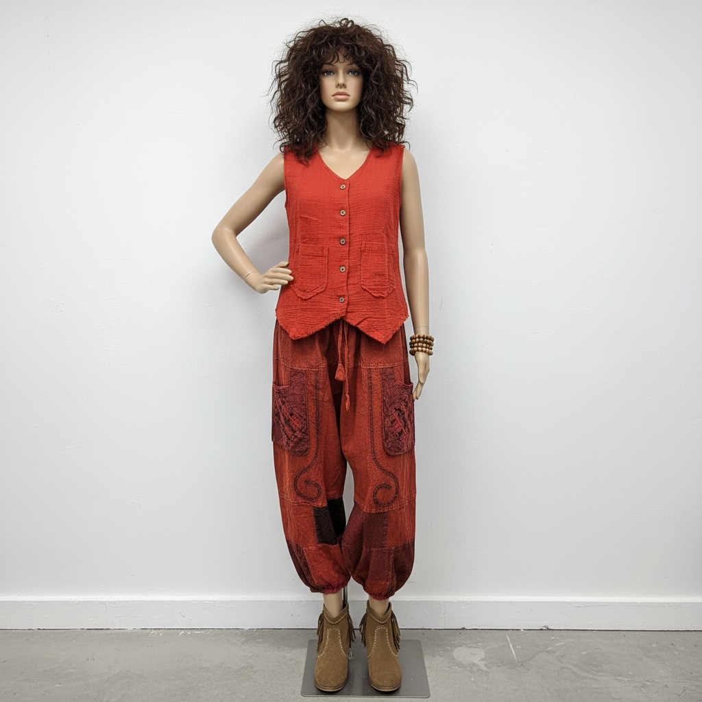 Otantik Esinti Kombin - Turuncu