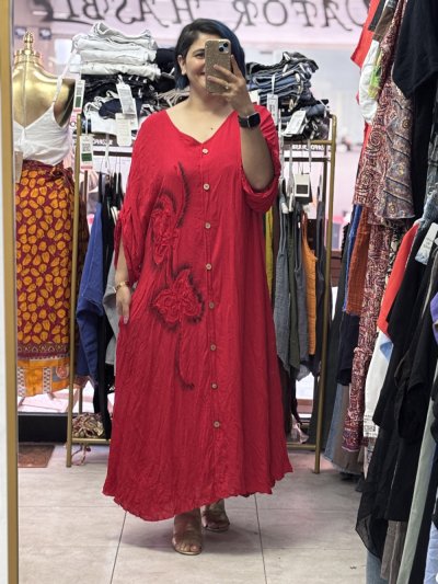 Vual kumaş elbise